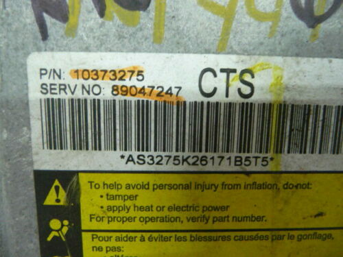 NY602-6 OEM WARRANTY 2006 2007 CADILLAC CTS AIR BAG CONTROL MODULE