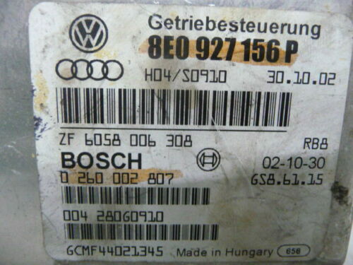 NY592-23 OEM WARRANTY 2002 2003 AUDI A4 TRANSMISSION CONTROL MODULE TCM TCU