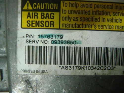 NY598-22 OEM WARRANTY 00-02 ESCALADE YUKON SUBURBAN TAHOE AIR BAG CONTROL MODULE