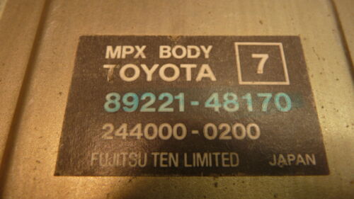NY478-1 OEM WARRANTY 2001-2003 TOYOTA HIGHLANDER MULTIPLEX NETWORK BODY CONTROL