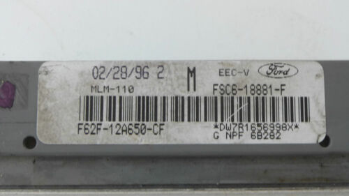 275-2 WARRANTY 1996 Ford Probe 2.0 Engine Control Computer Brain ECM ECU EBX