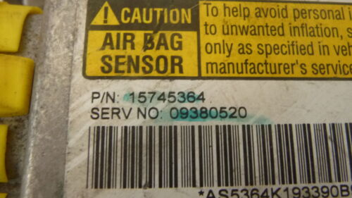 NY598-2 OEM WARRANTY 00-02 ESCALADE TAHOE SUBURBAN 1500 AIR BAG CONTROL MODULE