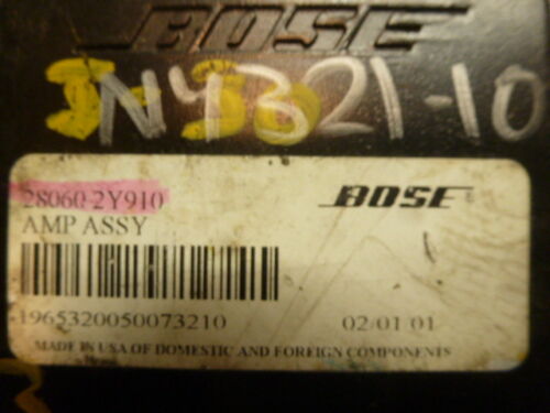 NY321-10 OEM WARRANTY 2000 2001 INFINITI I30 NISSAN MAXIMA BOSE RADIO AMPLIFIER