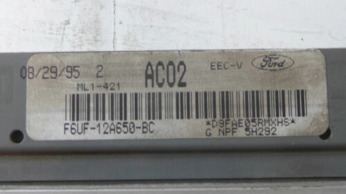 274-15 WARRANTY 1996 Ford Van 4.9 Engine Control Computer Brain ECM ECU EBX
