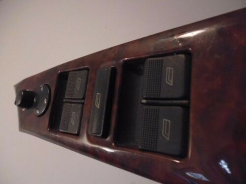 HS26-1 WARRANTY 2000 01 02 AUDI A8 WOOD GRAIN DOOR DRIVERS MASTER WINDOW SWITCH