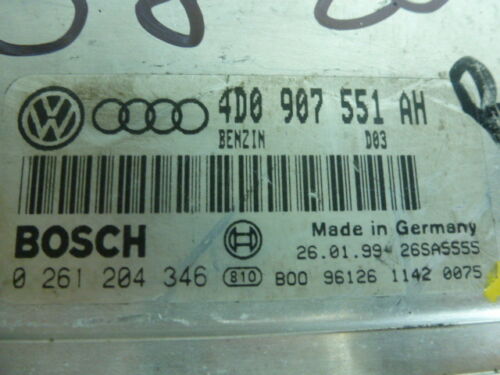 NY138-20 OEM WARRANTY 97 98 AUDI A4 2.8L DOHC ENGINE CONTROL BRAIN ECM ECU EBX