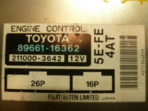 NY311-1 OEM WARRANTY 95 96 TOYOTA TERCEL ENGINE CONTROL COMPUTER BRAIN ECM ECU
