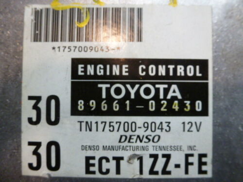 NY334-6 OEM WARRANTY 98 COROLLA ENGINE CONTROL COMPUTER MODULE ECM ECU EBX BRAIN