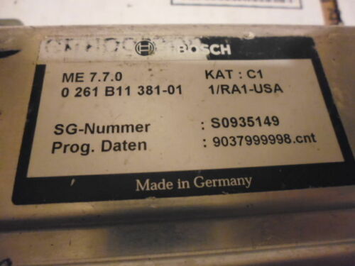 NY114-1 OEM WARRANTY BMW BOSCH ENGINE CONTROL COMPUTER BRAIN ECM ECU EBX