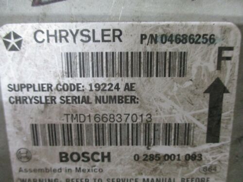 NY606-7 OEM WARRANTY 98-00 CARAVAN TOWN & COUNTRY VOYAGER AIR BAG CONTROL MODULE