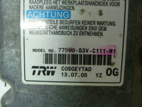 NY591-35 OEM WARRANTY 2005 2006 ACURA MDX SRS SAFETY RESTRAINTS CONTROL MODULE