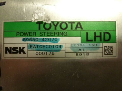 NY229-7 OEM WARRANTIED 2009-2012 RAV 4 POWER STEERING CONTROL MODULE COMPUTER