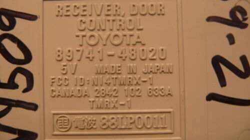 NY509-21 OEM WARRANTY 99 00 01 02 03 LEXUS RX300 DOOR CONTROL RECEIVER MODULE