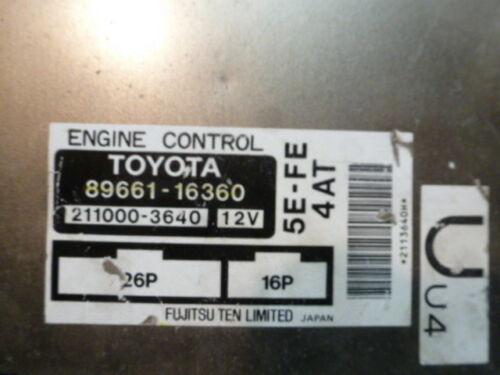 NY334-1 OEM WARRANTY 1995 96 TERCEL ENGINE CONTROL COMPUTER MODULE ECM ECU EBX