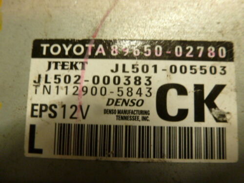 NY320-9 OEM WARRANTY 2014 2015 TOYOTA COROLLA STEERING CONTROL MODULE